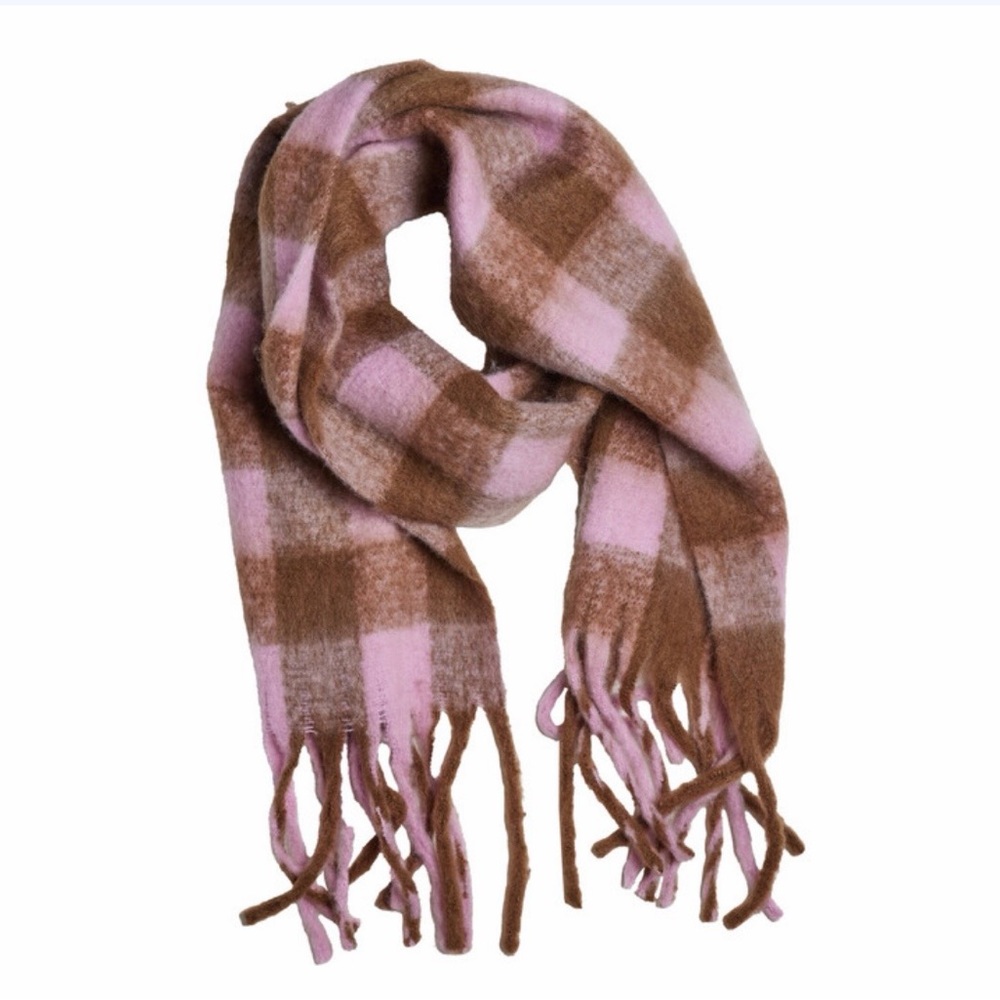 Hat Attack Elle Plaid Fringe Scarf